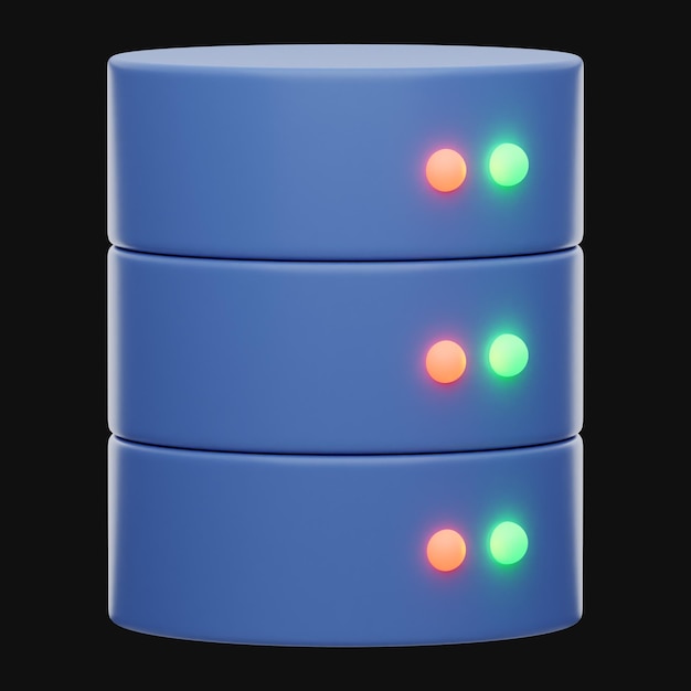 Premium Cloud Data Technology 3D Icon on isolated background