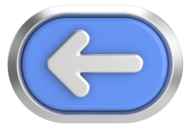 previous button back button 3d illustration