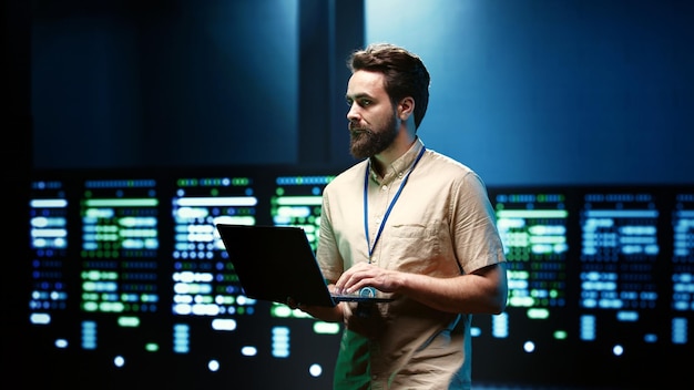 Professional doing server investigation