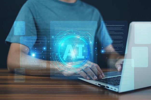 Programmer use AI technology to streamline software testing automating test cases and ensuring thorough code validation across multiple environments