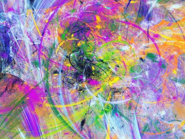 purple and green abstract fractal background 3d rendering illustration