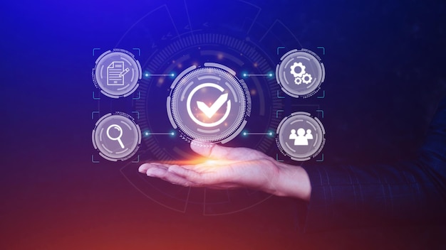 quality assurance control standards standards and certification concepts guaranteed quality guaranteed service standard internet technology business concept