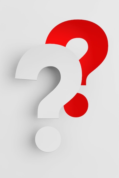 Question Mark cut from paper as sticker
