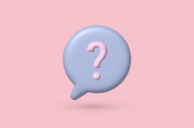 Question mark on bubble chat