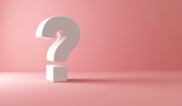 Question Mark on pink