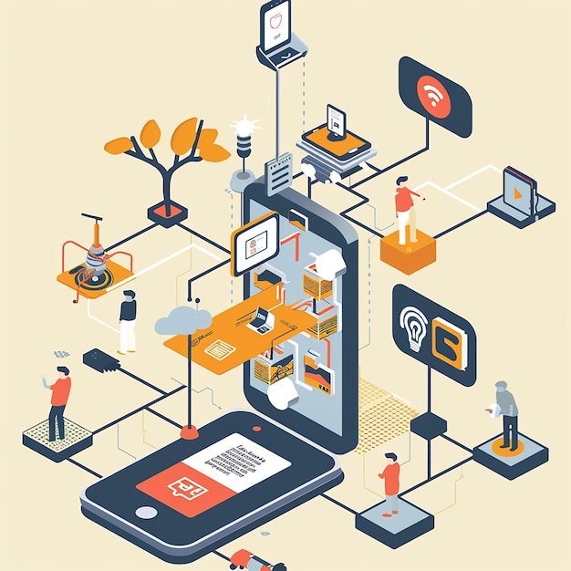 quotA Photo of Mobile App Development Advertising Phone and Laconic Innovationquot