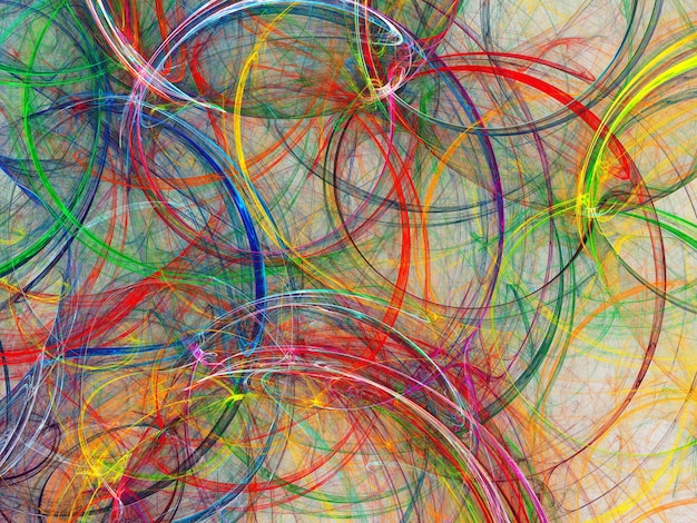 rainbow abstract fractal background 3d rendering illustration