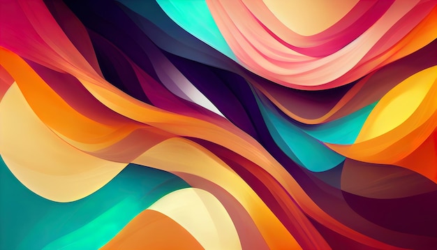 Rainbow Blend Background Layers Abstract Gradient background design colorful shapes 3d Illustration