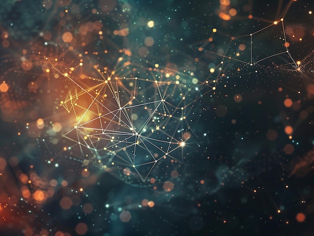Realistic Technology Particle Wallpaper