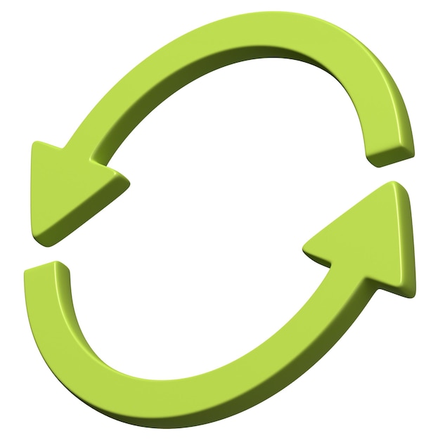 Recycle symbol png 3D sticker transparent background