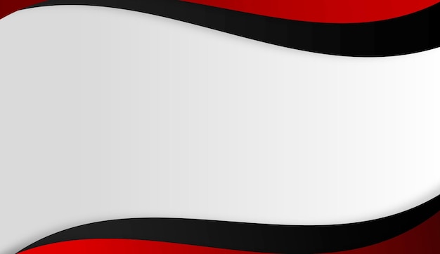 Red and black waves papercut art background