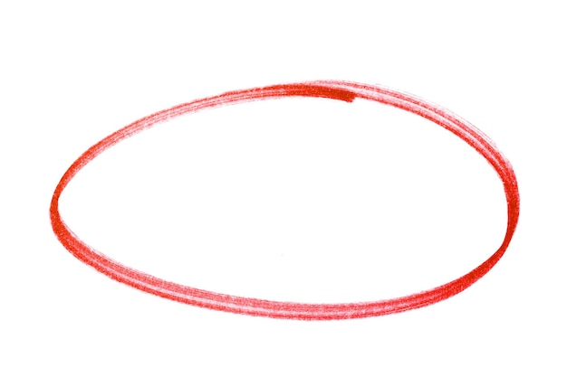 red highlighter circle on white background Image