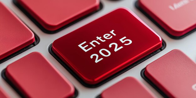 Red Keyboard Enter Button on White Background Closeup of Computer Keyboard for Web and Application Login Generative AI