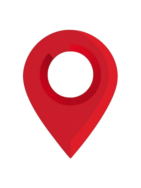 red map location pin icon for navigation and gps applications illustration