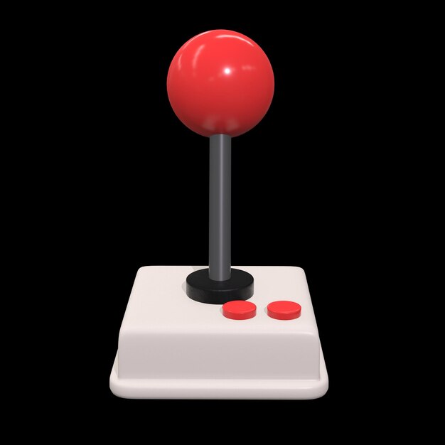 retro video game controller gamepad joystick 3d