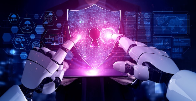 Robot và người máy cyborg trí tuệ nhân tạo tương lai.