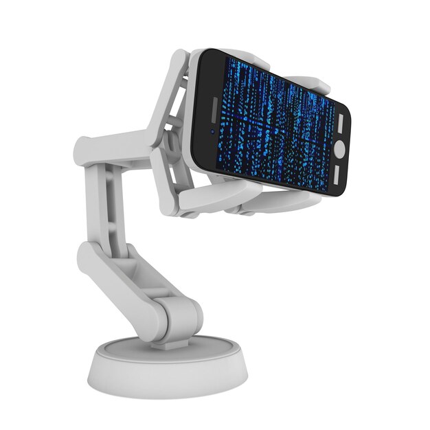Robotic arm with binary code 3d