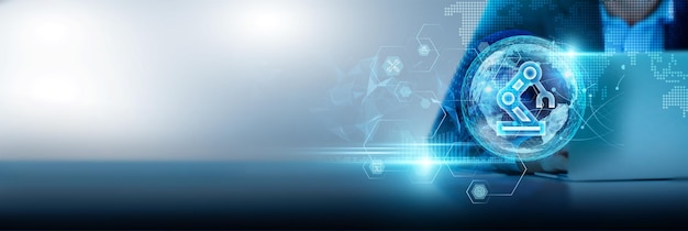 Robotics Process network streamlining operations increasing efficiency and enhancing productivity