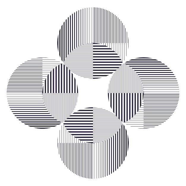 round geometric png abstract shape collage element