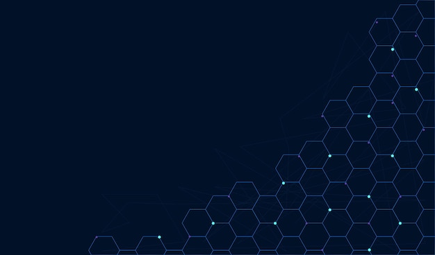 science and technology background with hexagons pattern