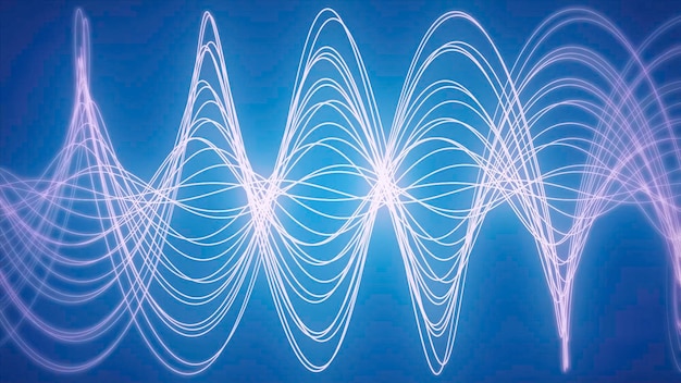Seamless background animation of abstract wave form flowing streaks motion graphic and animation