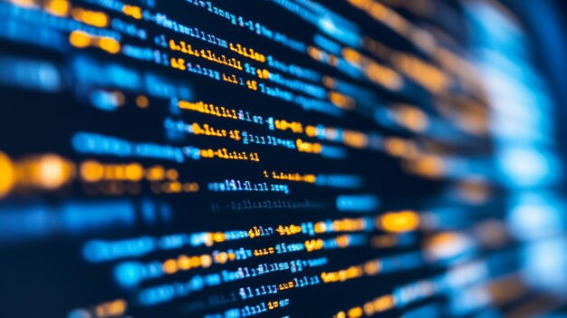 Secure Software Development Code Displayed on a Computer Screen with a Blurred Background
