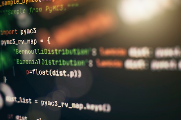 Server logs analysis. Closeup developing programming and coding technologies. Developer working on web sites codes in office.