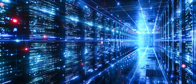 Server Room Dynamics HighSpeed Data Processing and Storage Advanced Networking and Cloud Computing Infrastructure
