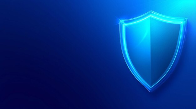 shield icon on a soft gradient background symbolizing strength protected data and security