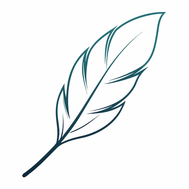 simple feather using a single continuous line