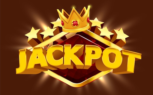 Slot machine wins the jackpot  big win concept casino jackpot