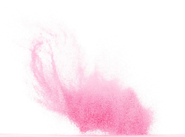 Small size Pink Sand flying explosion fruit sands grain wave explode Abstract cloud fly