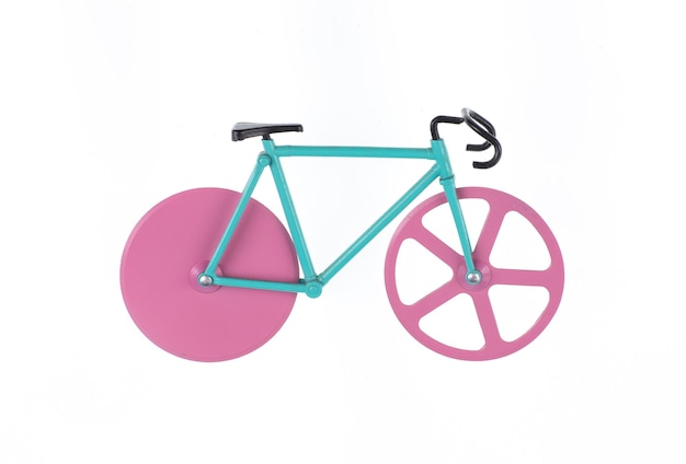 small toy bike isolated on white background