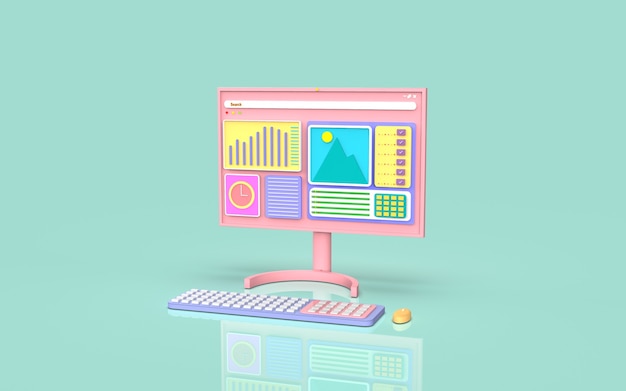 social media digital marketing concept illustration cute 3d rendering