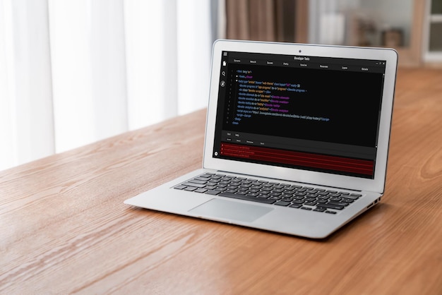 software development programming on computer screen for modish application