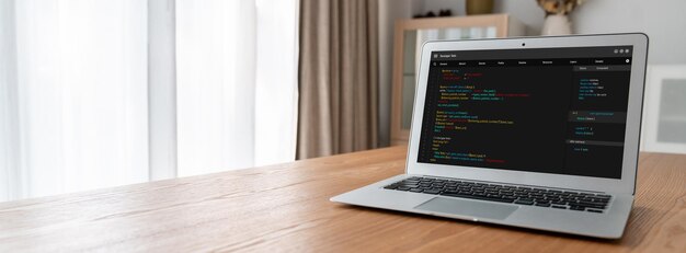 software development programming on computer screen for modish application