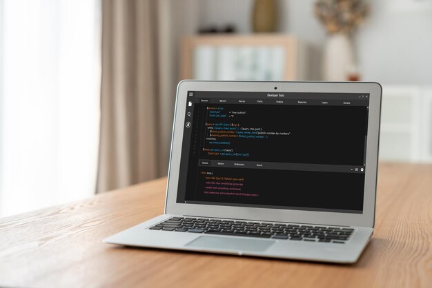 software development programming on computer screen for modish application