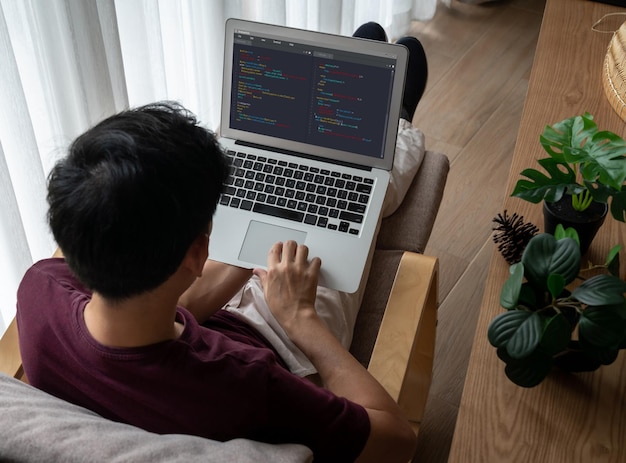 software development programming on computer screen for modish application