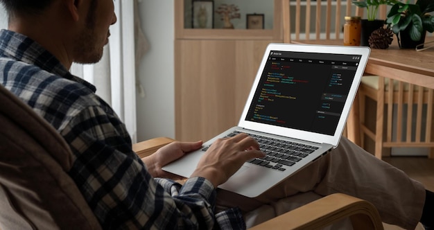 software development programming on computer screen for modish application