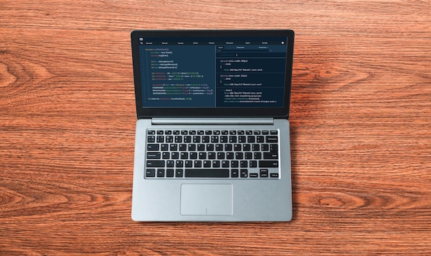 software development programming on computer screen for modish application