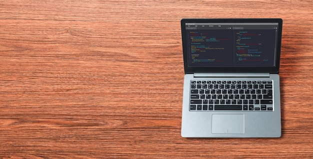 software development programming on computer screen for modish application