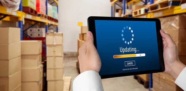 Software update on computer for modish version of device software
