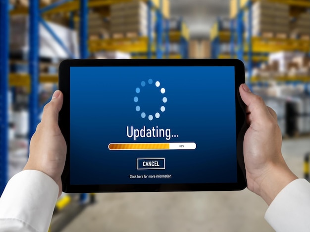 Software update on computer for modish version of device software