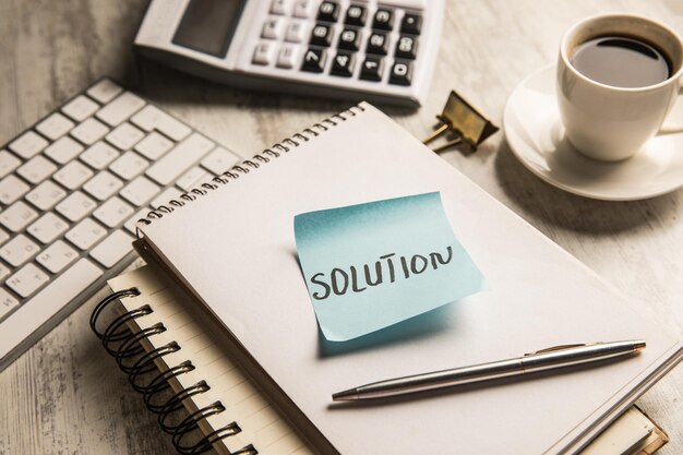 Solution is written on paper
