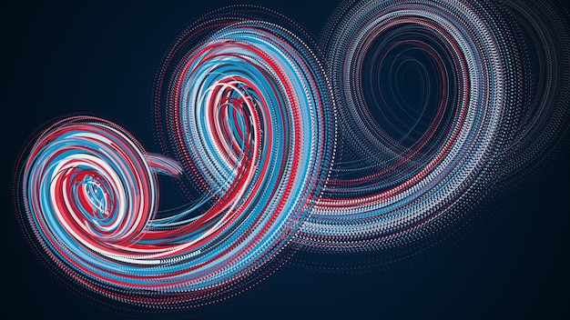 Spiral abstract element from particles computer generated 3d rendering vortex background