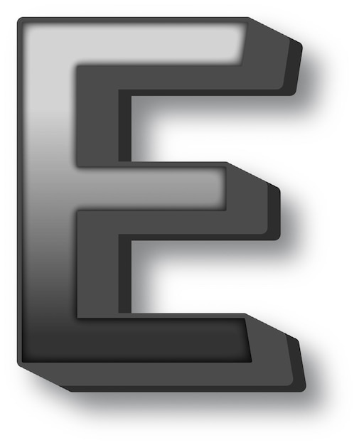 Steel 3d alphabet letters