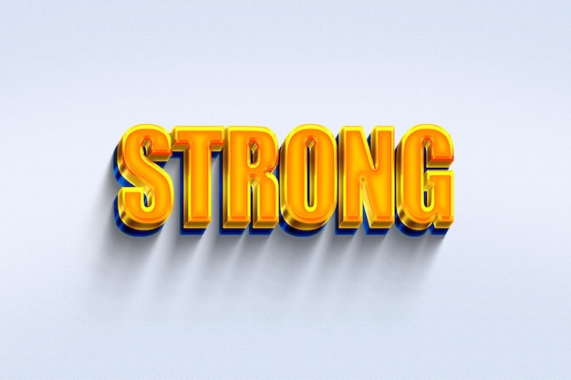 Strong 3D Text