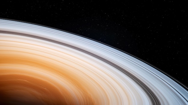 Stunning CloseUp of a Colorful Planetary Ring System in Space
