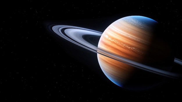 Stunning Image of Saturn with Its Iconic Rings and Atmosphere