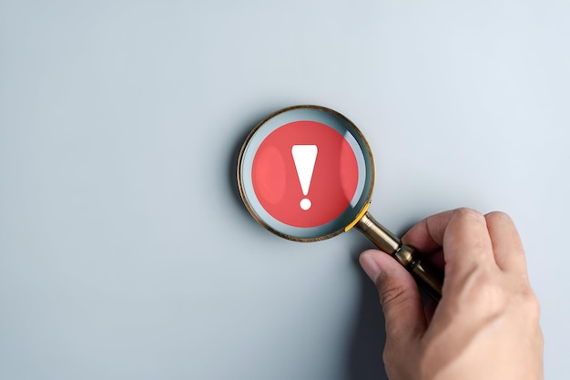 System warning caution sign for notification error and maintenance concept cyber attack on computer network Cybersecurity vulnerability data breach illegal connection compromised information